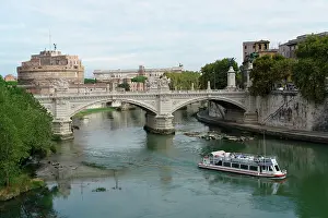 Sant Angelo: Castle, River and Bridge, Rome, Italy
