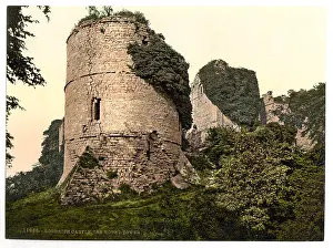 Goodrich: Castle, the round tower, Goodrich, England