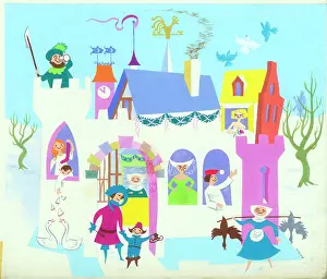 Barron: Castle scene at Christmas Time