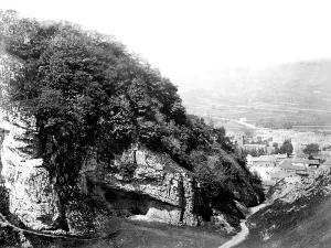 C1864: Castleton, from Cave Dale c1864