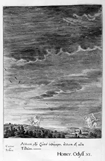 Muses: Castor and Pollux. Engraving from Tableaux du