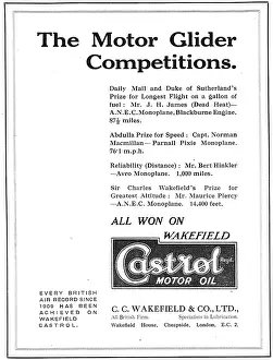 Triumphs: Castrol Triumphs In Light Aeroplane Competitions At Lympne