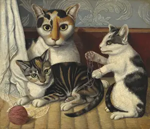 Primitivism: Cat and Kittens