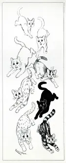 Wain: Eight Cat Parade, by Louis Wain