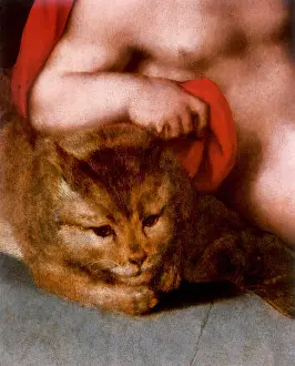 1550s: Cat resting near a Child