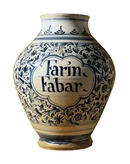 Earthen: Catalan ceramic jar for putting wheat. Baroque
