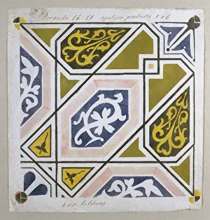 Cornet: Catalan Modernism. Original desing of tile for the decoratio
