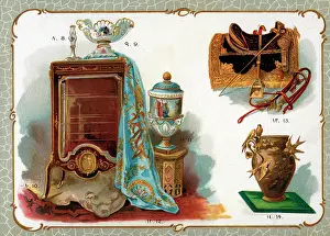 Revenue: Catalogue illustration, cabinet, embroidered cover, etc