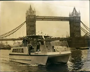 Catamaran: Catamaran trials on River Thames, London