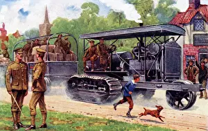 Khaki: Caterpillar Traction Engine used by Army Service Corps, WW1