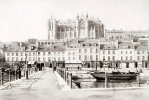 Cobh: Cathedral, docks Cobh (Queenstown), Ireland. c.1890