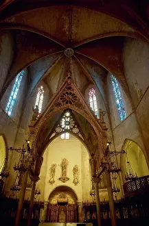 Xivth: Cathedral of Minorca. 14th century. Interior view. Ciutadell