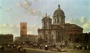 Brescia: Cathedral and Piazza at Brescia, Lombardy
