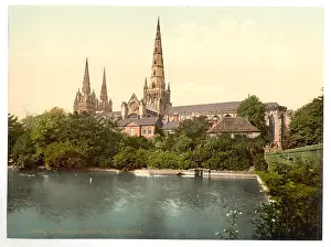 Lichfield: Cathedral, South Side, Lichfield, England