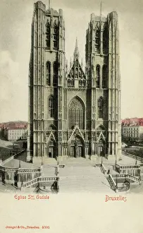 Gables: Cathedral of St. Michael and St. Gudula Brussels Belgium
