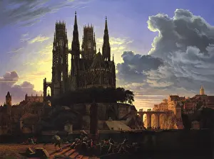 Schinkel: Cathedral Above a Town