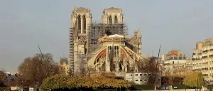 Chevet: Cathedrale Notre-Dame de Paris after fire of 16th