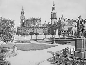 Hofkirche: The Catholic Hofkirche in Dresden, 1902