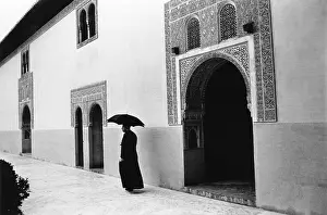 Cassock: Catholic priest at the Alhambra, Granada, Spain