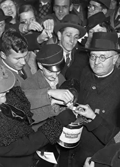 Collects: A Catholic priest gathered on the Day of National Solidarit