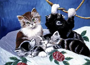 Ronner: Cats playing with a Rope