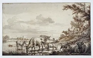 Adriaen: Cattle on the banks of a river