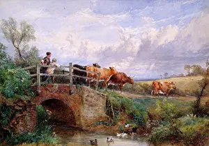 Myles: Cattle Crossing a Bridge