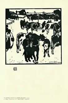Klemm: Cattle fair in Upper Bavaria, Germany