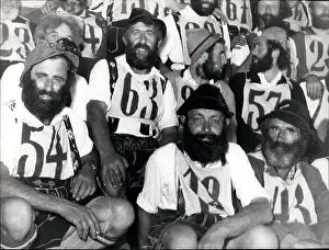 Fuss: Cattle keepers in beard competition