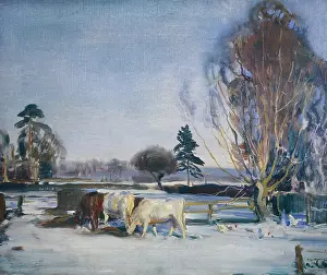 Munnings: Cattle in the Snow