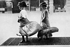 C1909: Caught out by the draught, c.1909