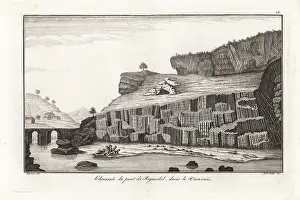 Magma: Causeway at Rigaudel bridge, Vivarais, France, 18th century