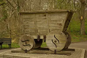 Tanfield: Causey Arch coal wagon replica, County Durham