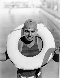 Cautious: A cautious swimmer
