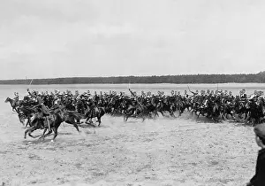 Hardly: Cavalry attack during a maneuvers, 1912