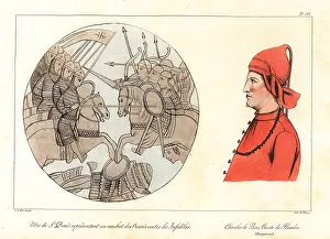 12th Century: Cavalry battle between Crusaders and Saracens