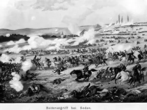 Franco Prussian: Cavalry charge at Sedan, 1870