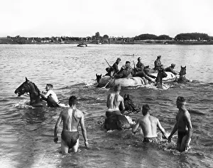 Inflatable: Cavalry of the Wehrmacht during a maneuver, 1935
