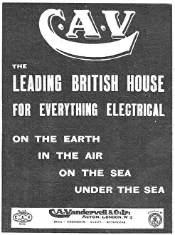 Vandervell: C.A.Vandervell Electrical Equipment 1917