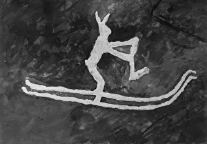 Olaf: Cave drawing of a skier