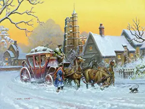 Syers: The Cavendish Coach, Suffolk ' snowscene