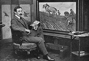 Illustrator: Cecil Aldin in his studio