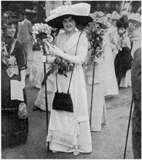 Feb23: Cecilia Loftus at Suffragette Coronation Procession