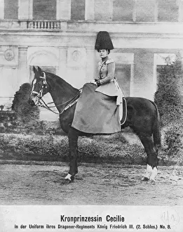 Koenig: Cecilie of Mecklenburg as regiment commander, 1909