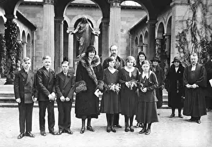 Preacher: Cecilie and William of Prussia at a confirmation, 1931