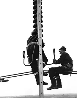 Generating: CEGB linesmen doing maintenance work, Kent