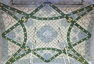Modernismo: Ceiling, Billiards room, Institut Pere Mata, Reus