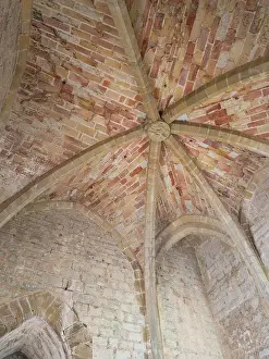 Roussillon: Ceiling, Chapel, Keep, Chateau de Puivert, Puivert, France