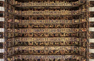 Lonja: Ceiling, Consulate of the Sea, Valencia, Spain