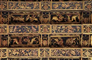 Lonja: Ceiling, Consulate of the Sea, Valencia, Spain